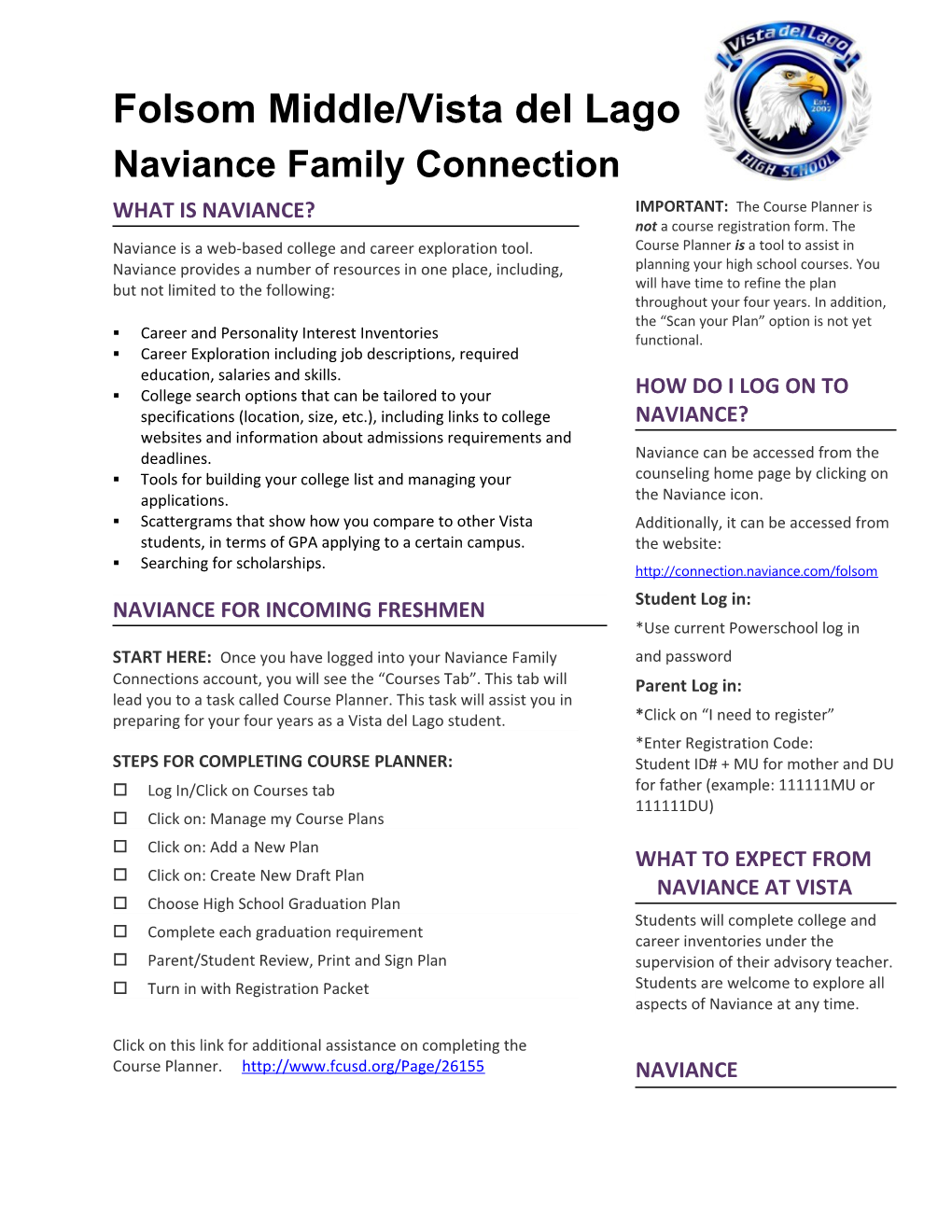 Naviance Family Connection s1