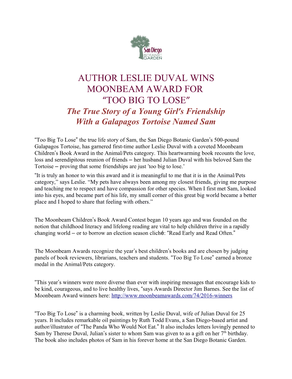 Author Leslie Duval Wins