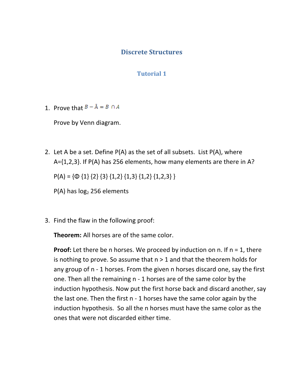 Discrete Structures