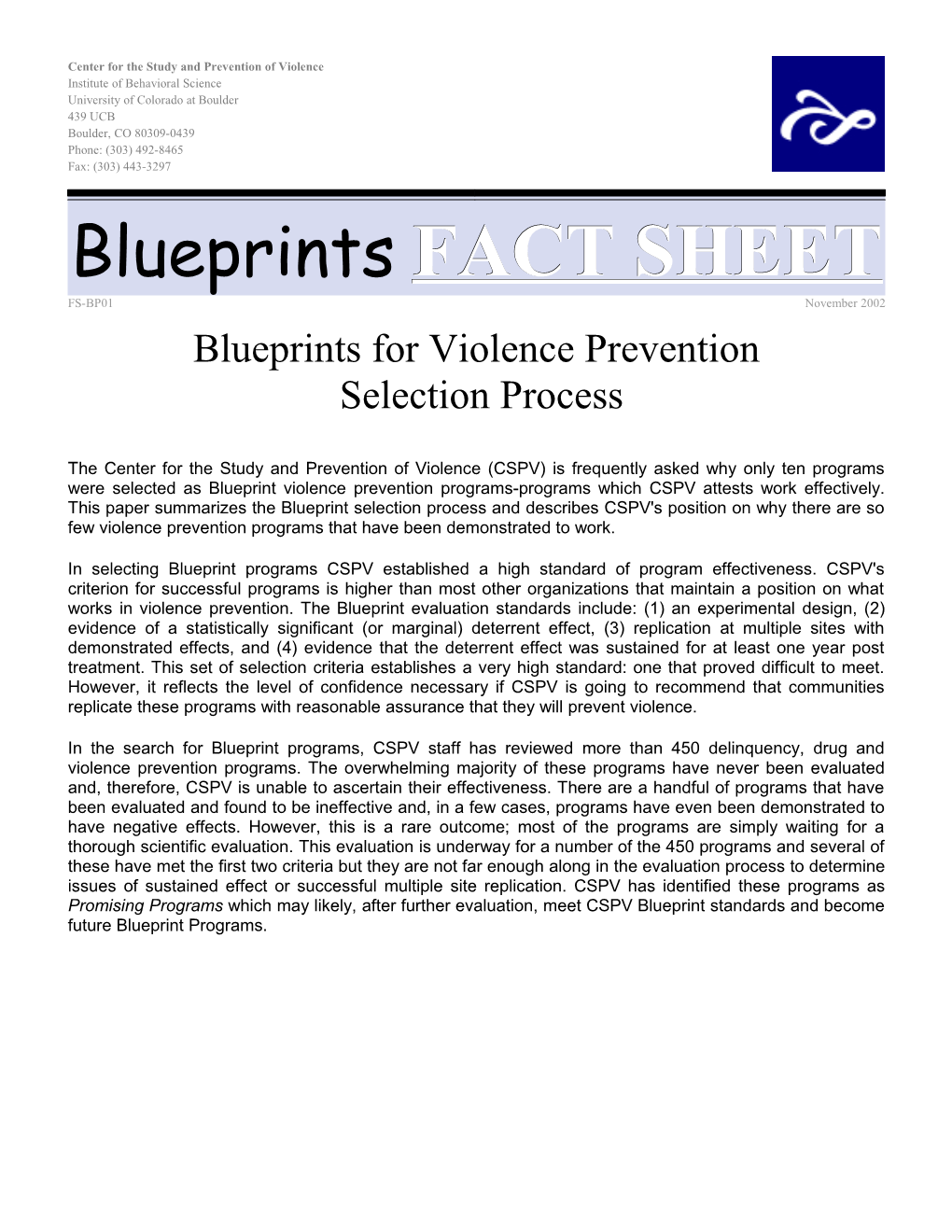 Center for the Study and Prevention of Violence