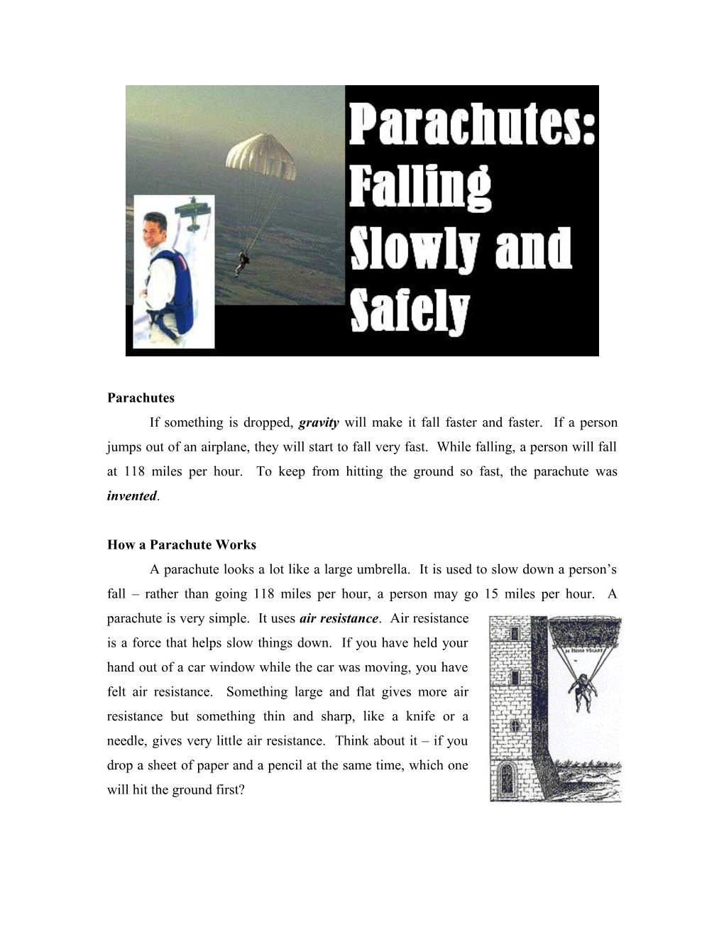 How a Parachute Works
