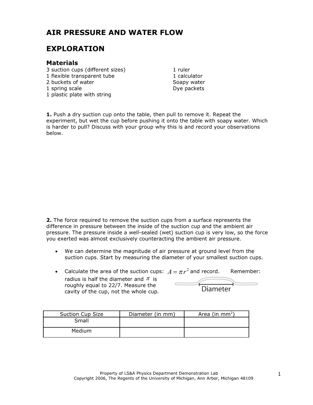 Air Pressure and Water Flow