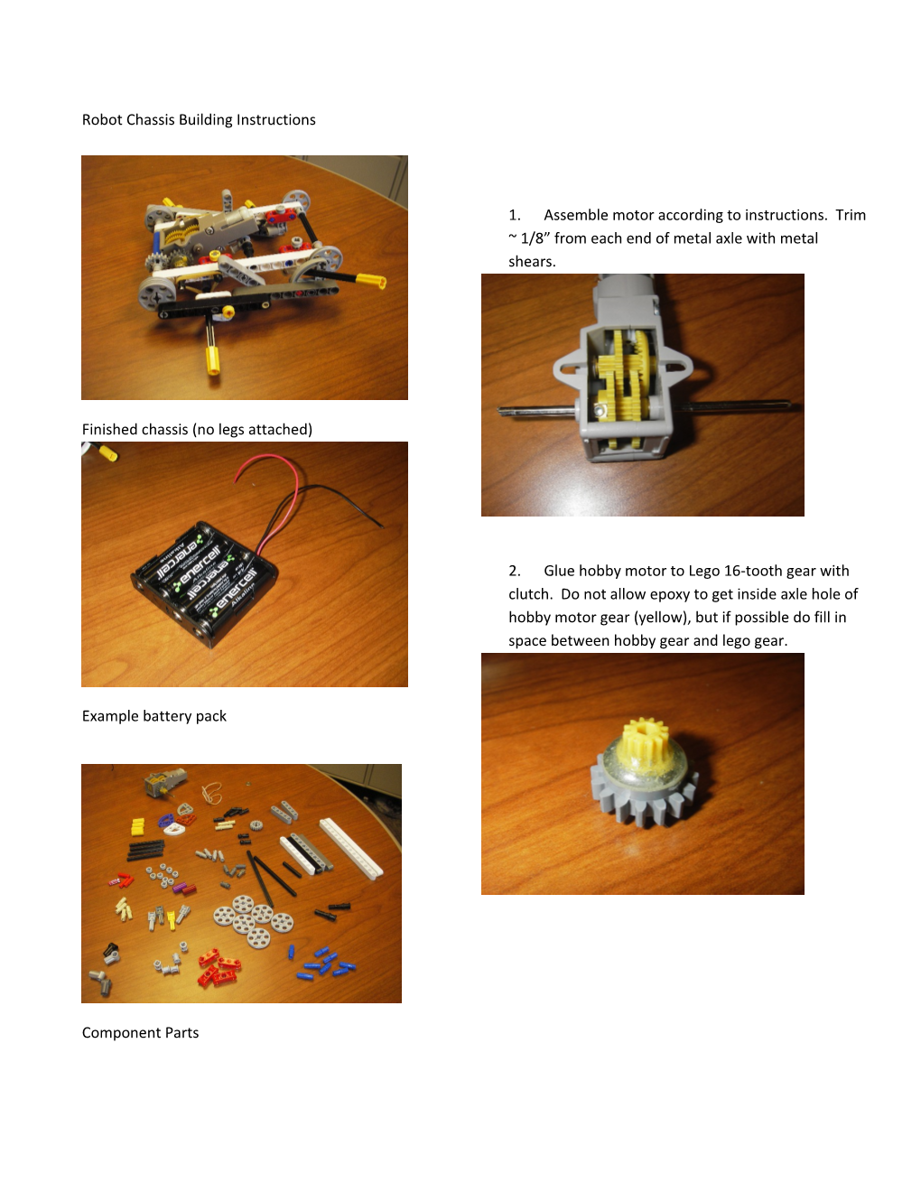 Robot Chassis Building Instructions