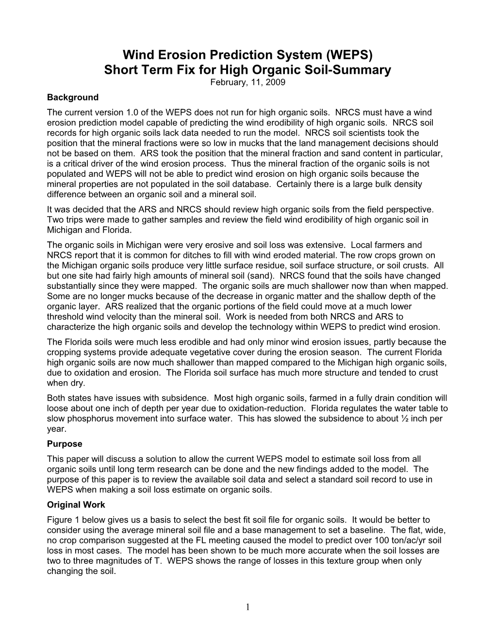 Wind Erosion Prediction System (WEPS)