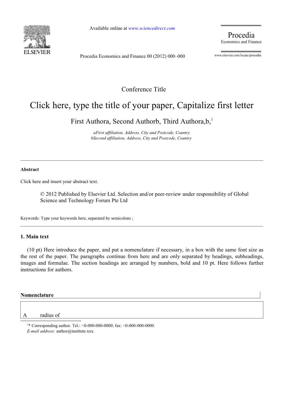 Author Name / Procedia Economics and Finance 00 (2012) 000 000 1