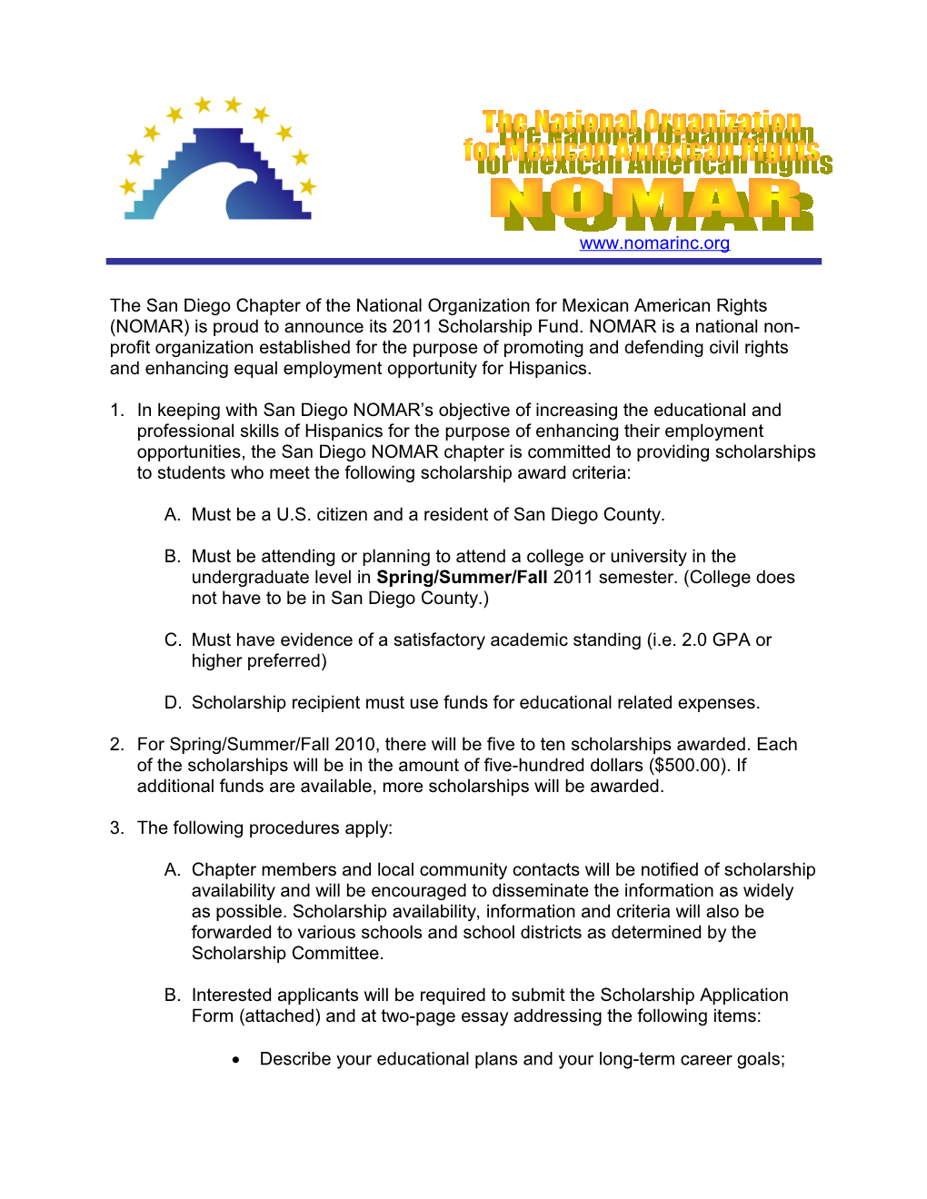 San Diego Chapter of National Organization for Mexican American Rights (NOMAR)