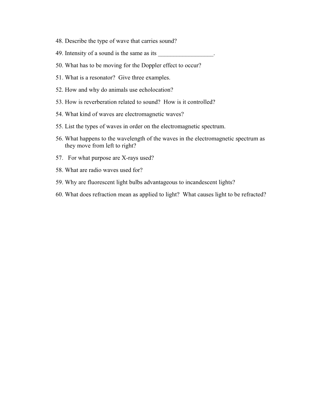 S2 Physical Science Exam Study Guide Dixon