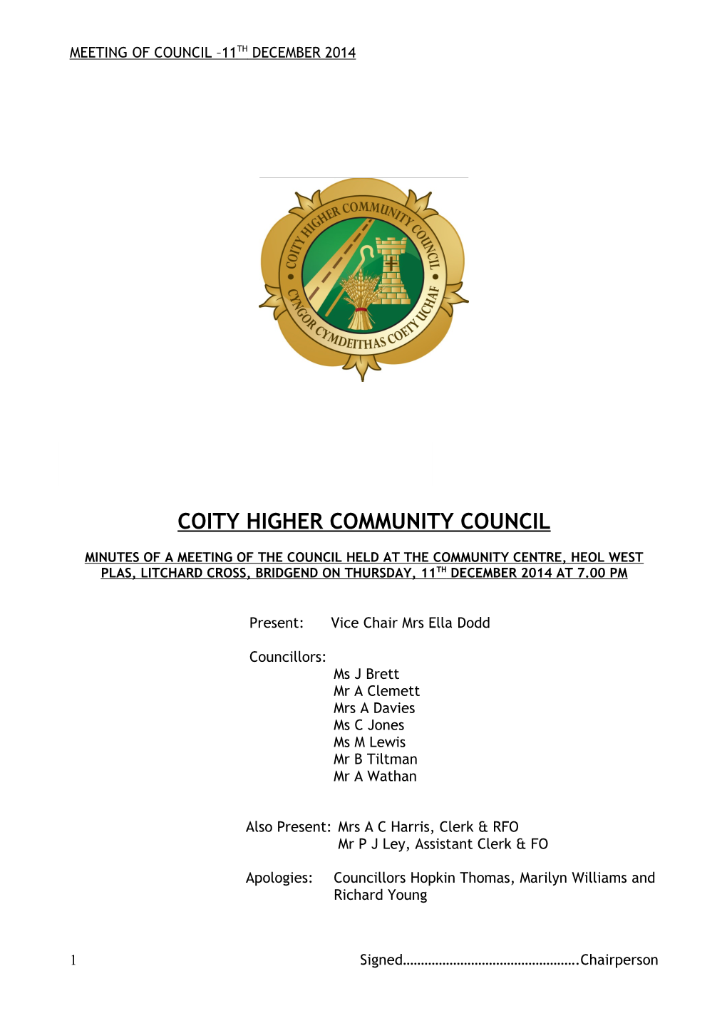 Coity Higher Community Council s1