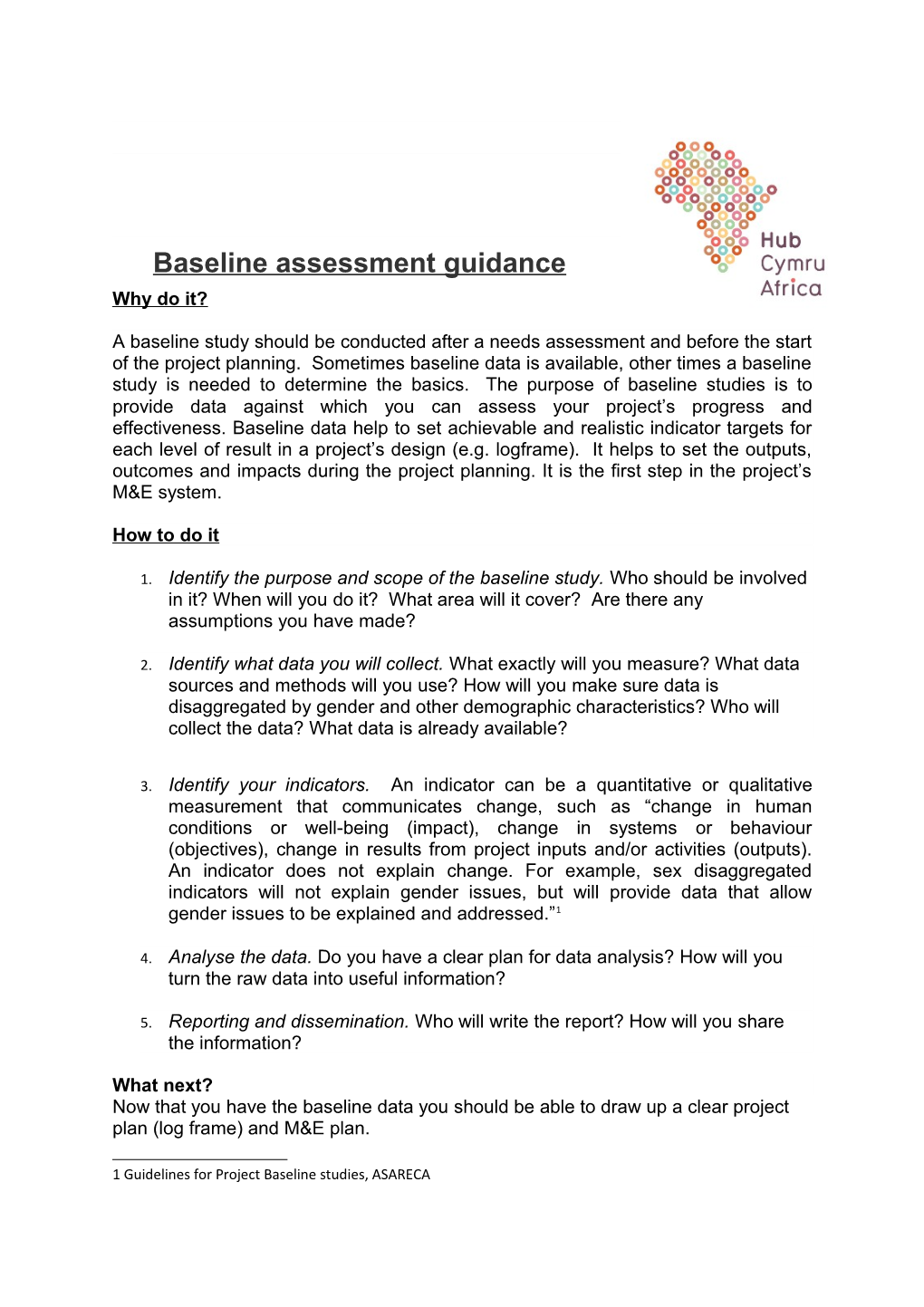 Baseline Assessment Guidance