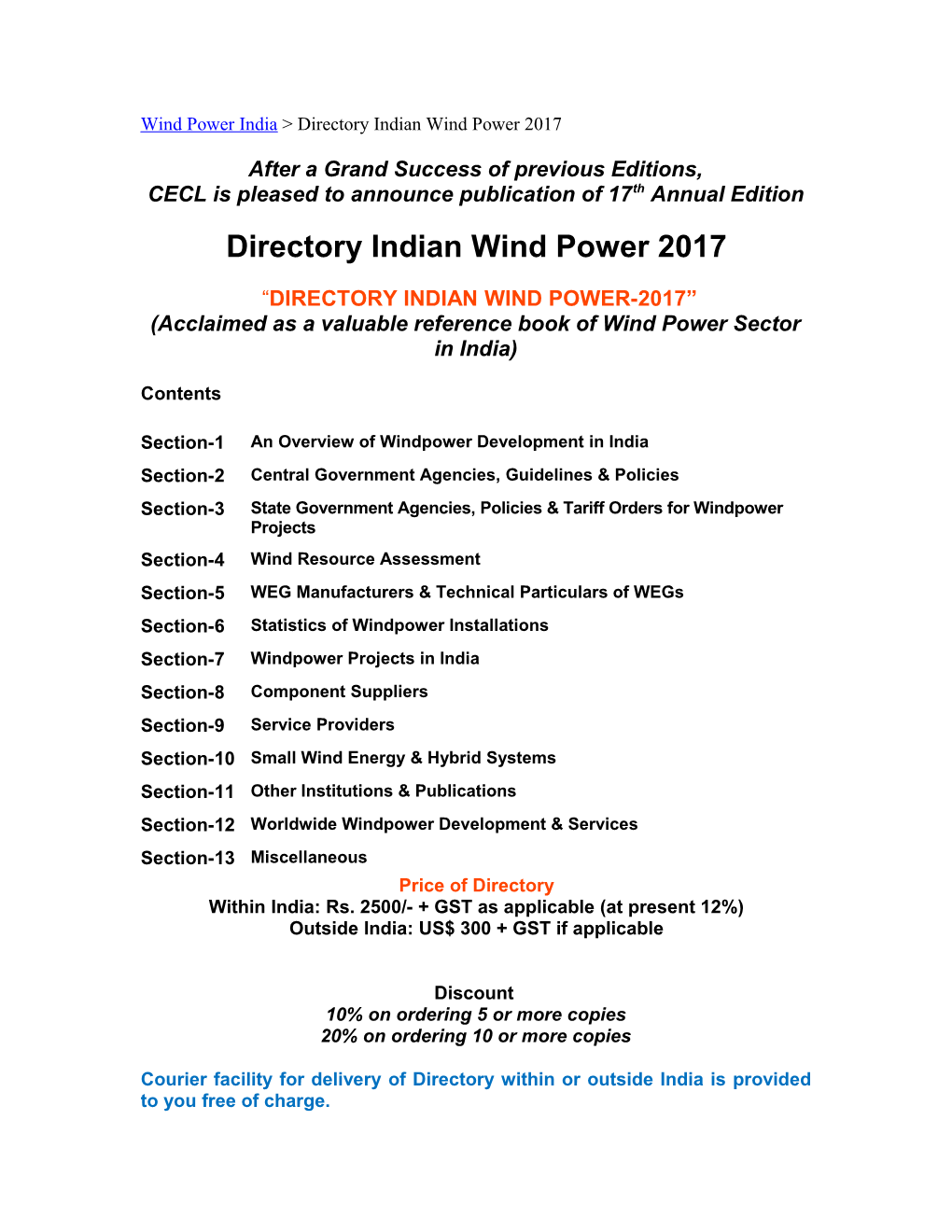 Wind Power India Directory Indian Wind Power 2015