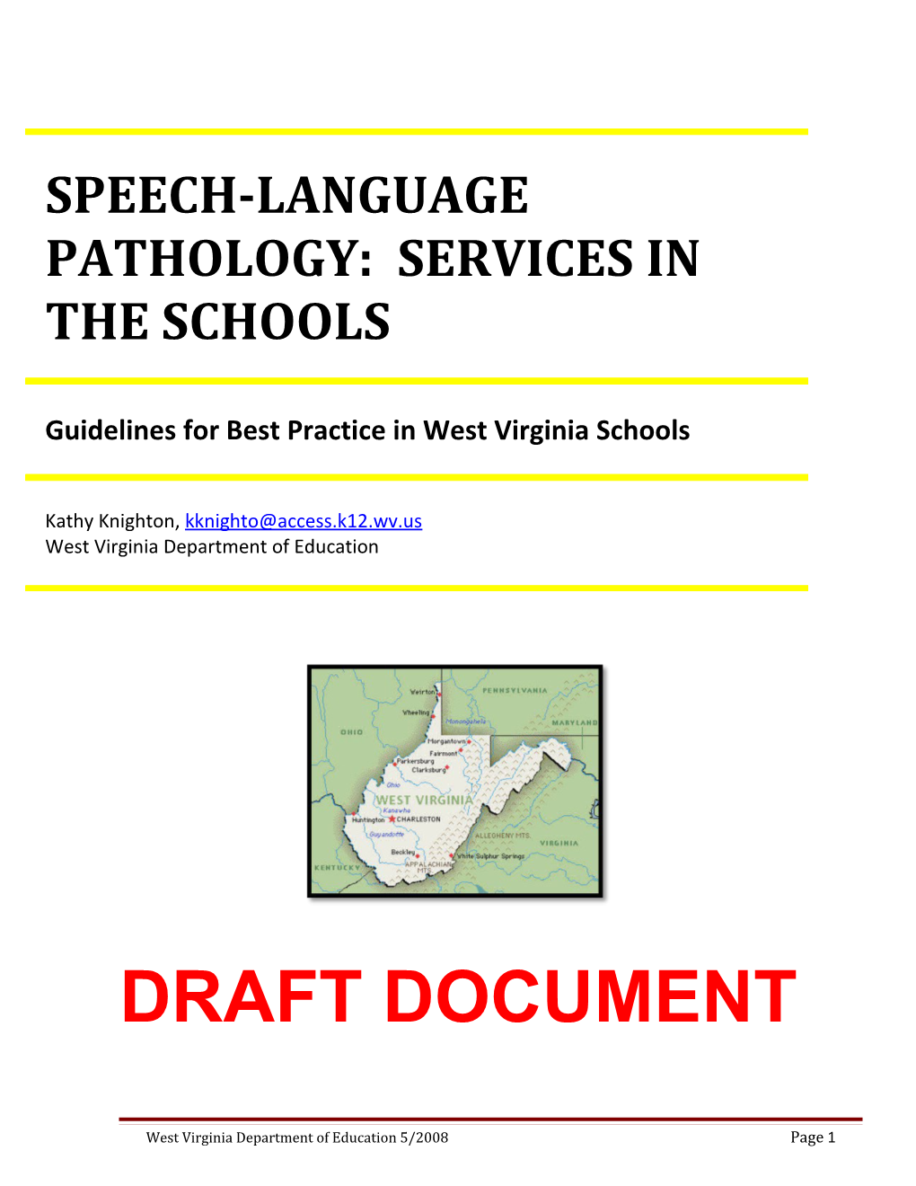 Speech-Language Pathology: Services in the Schools