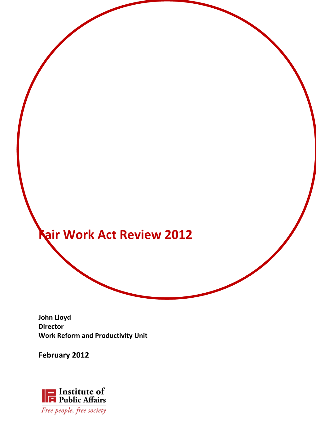 Fair Work Act Review 2012
