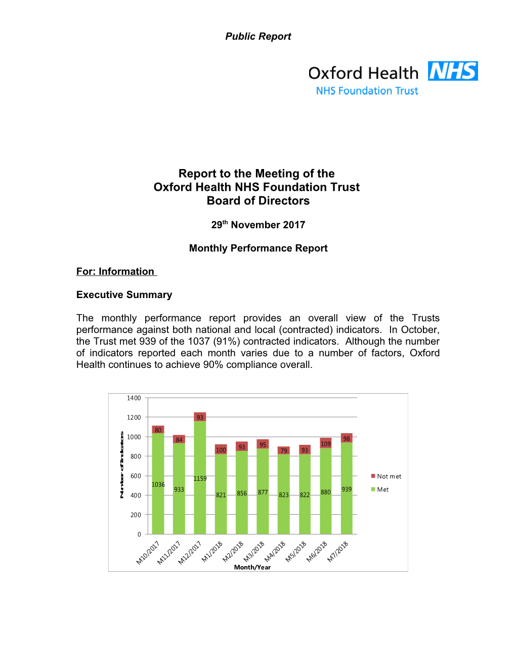 Report to the Meeting of The s4