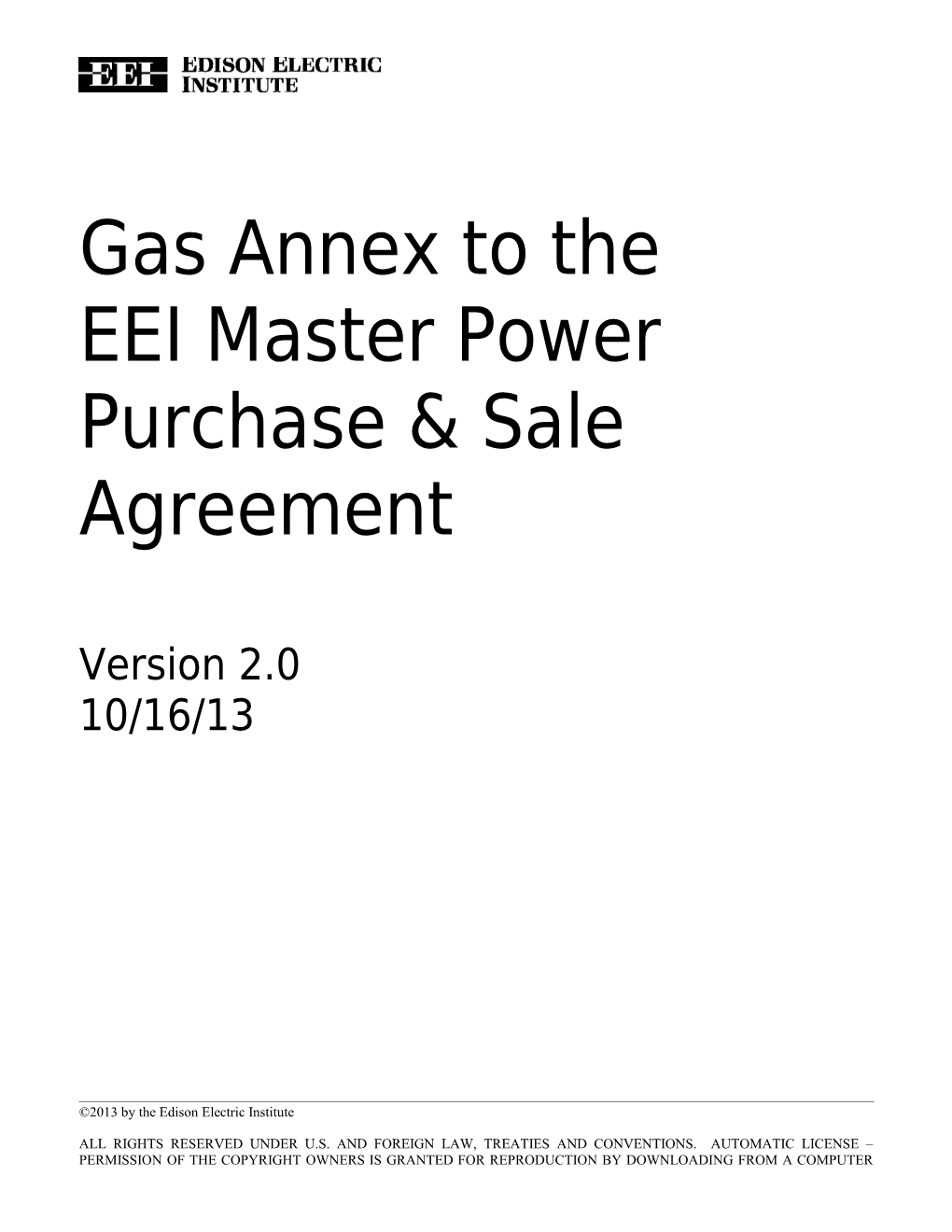 EEI Gas Annex V2.0 (Final 10.16.13)