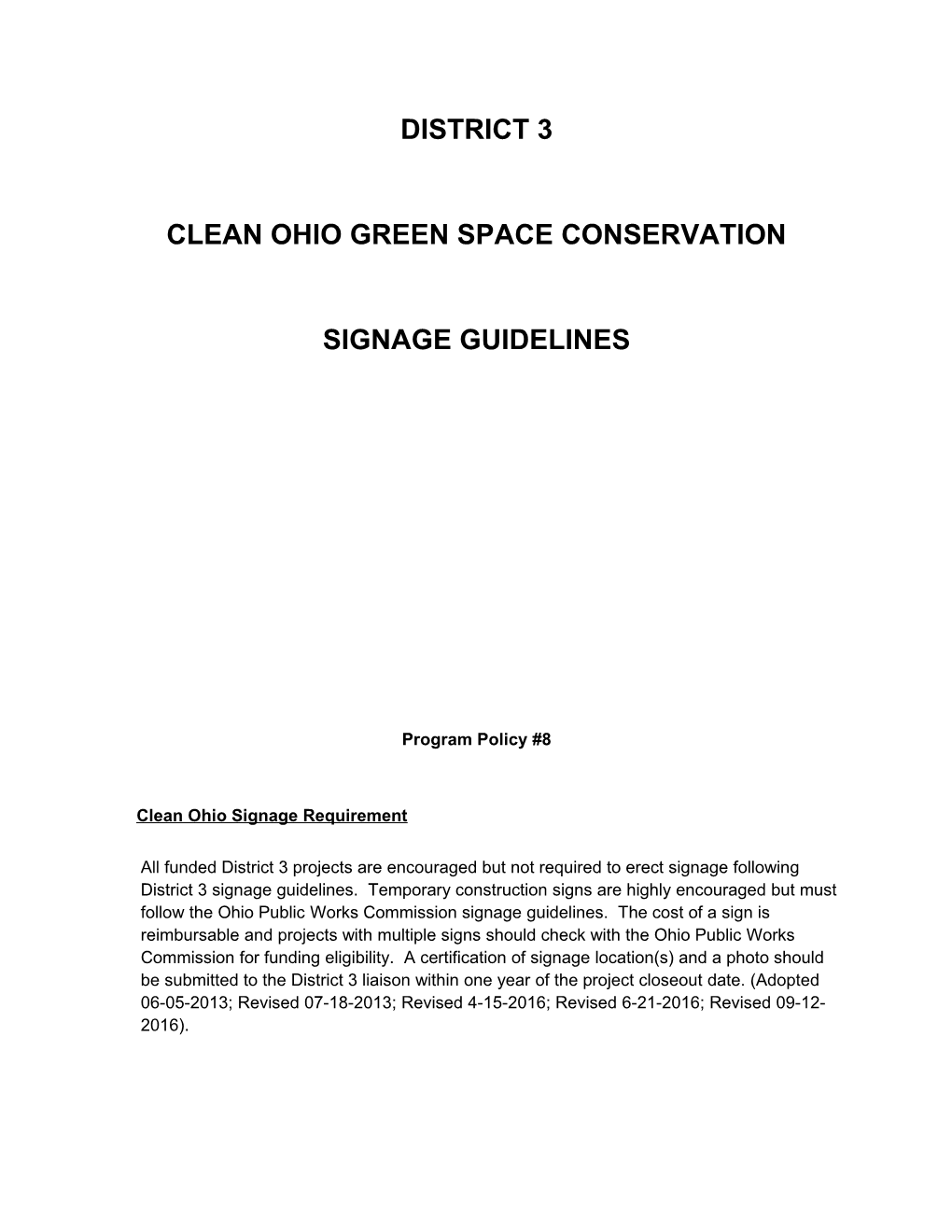 Clean Ohio Green Space Conservation