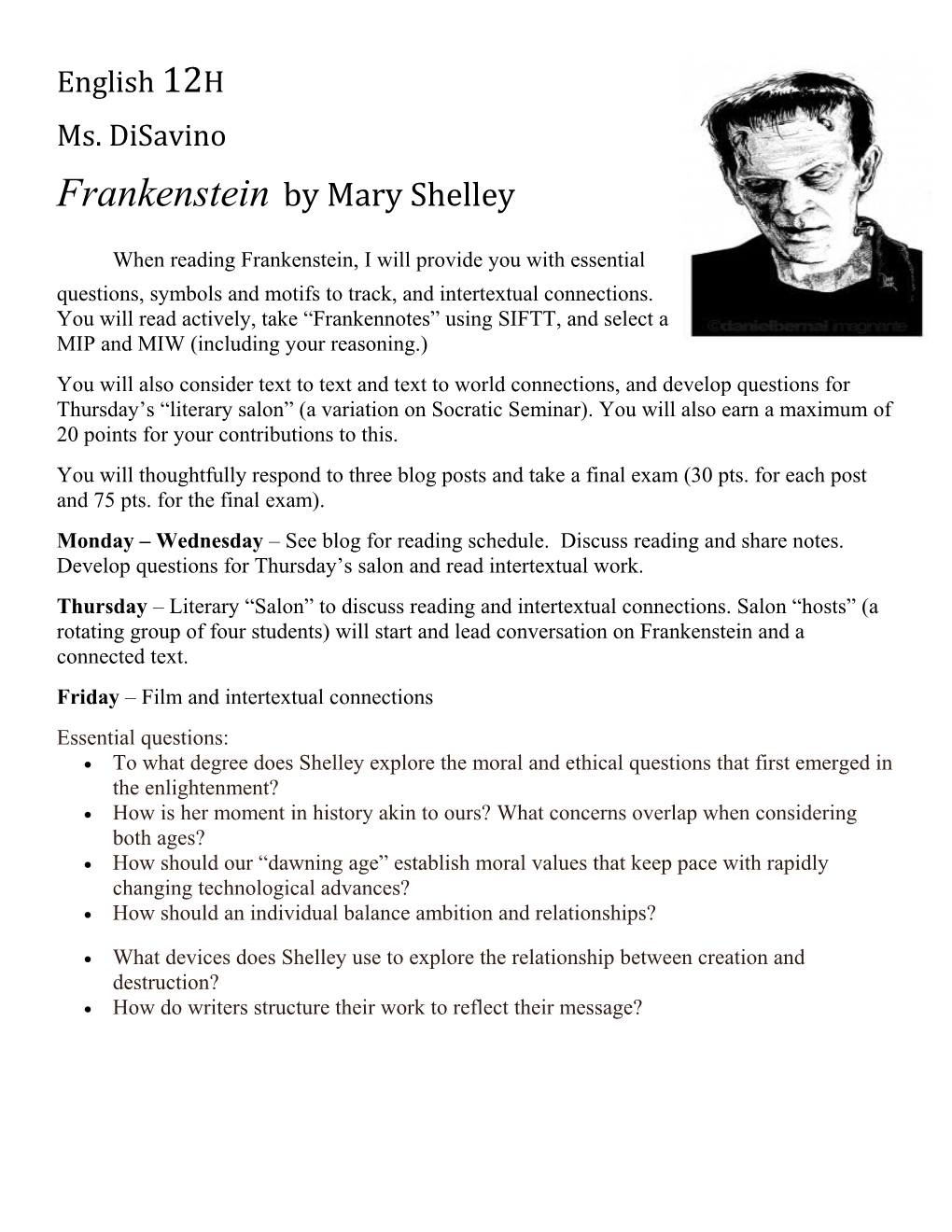 Frankensteinby Mary Shelley