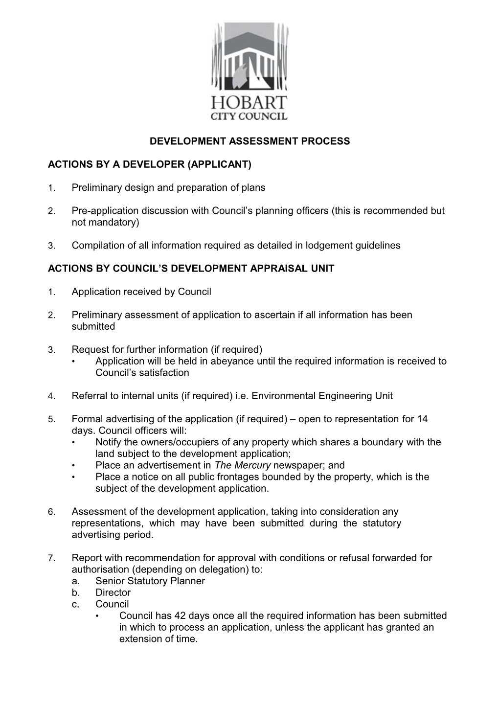 Development Assessment Process