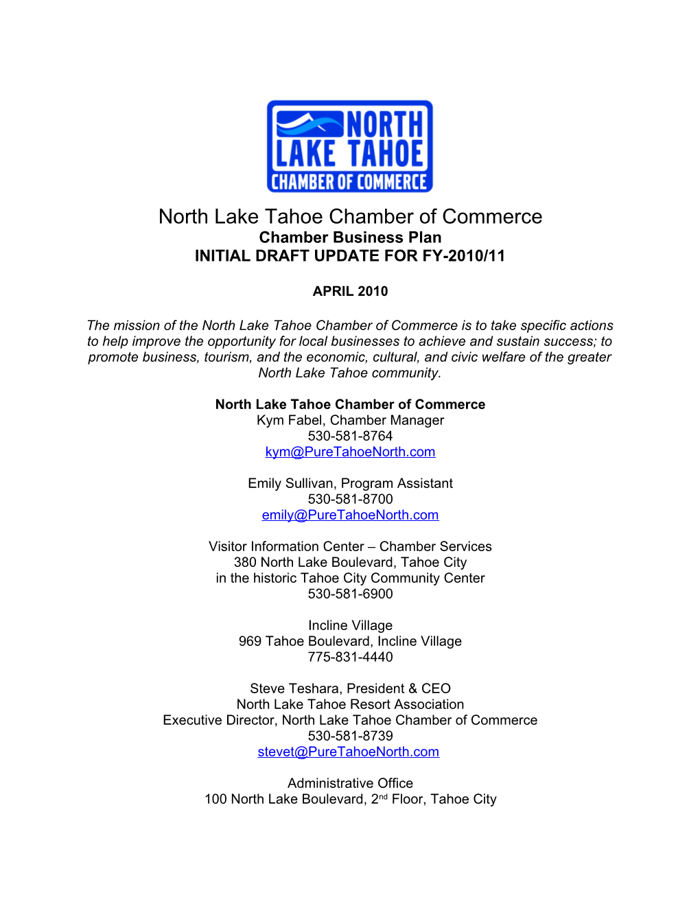 North Lake Tahoe Chamber of Commerce