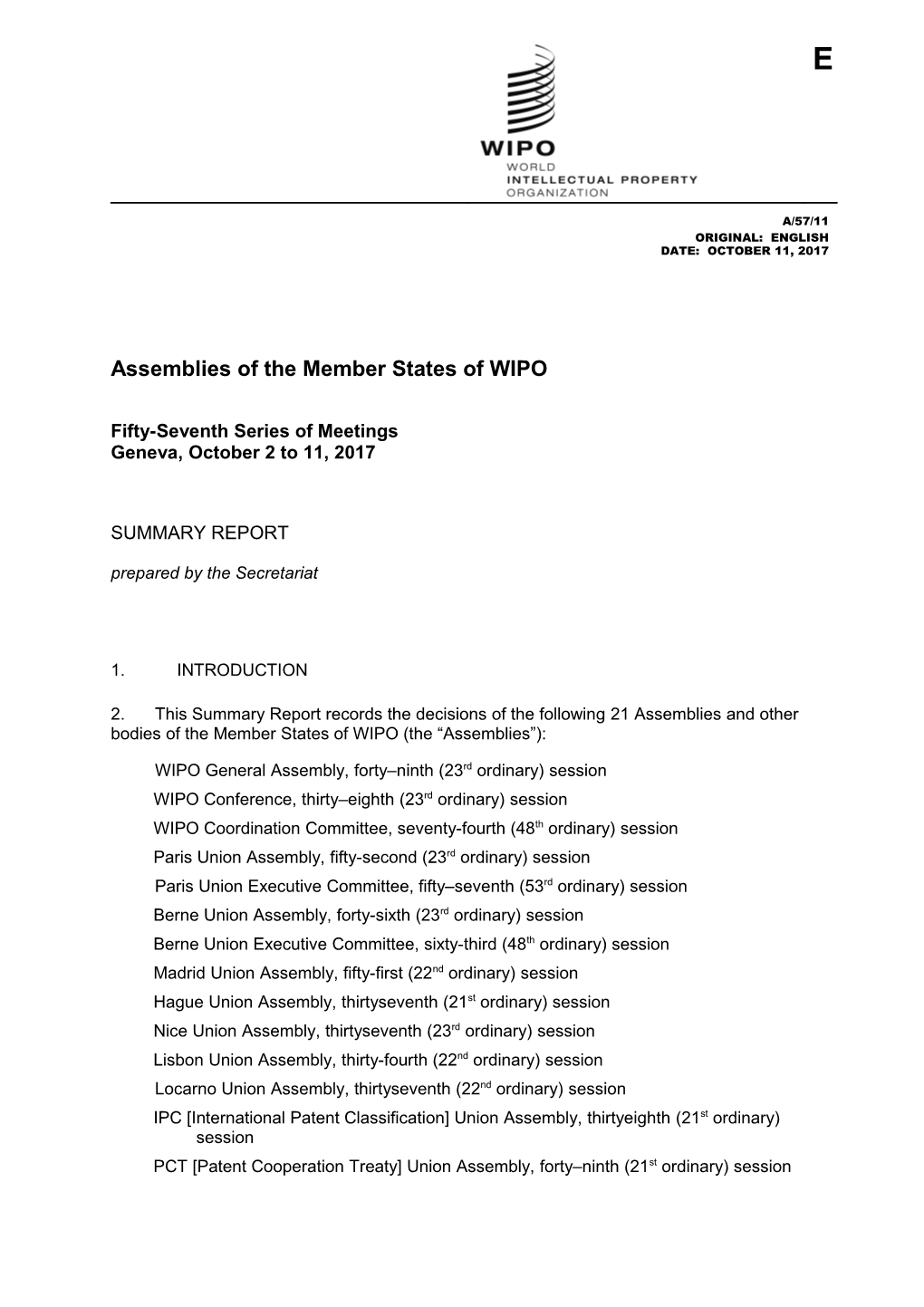 Assemblies of the Member States of WIPO s4