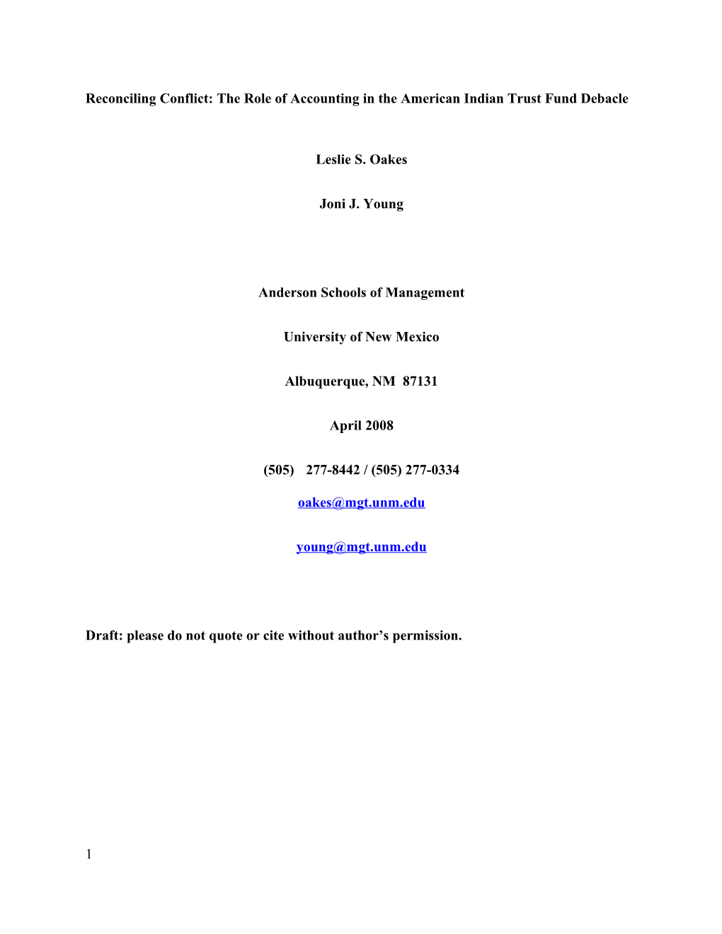 In 1994, The United States Congress Passed “The American Indian Trust Fund Management Reform Act”