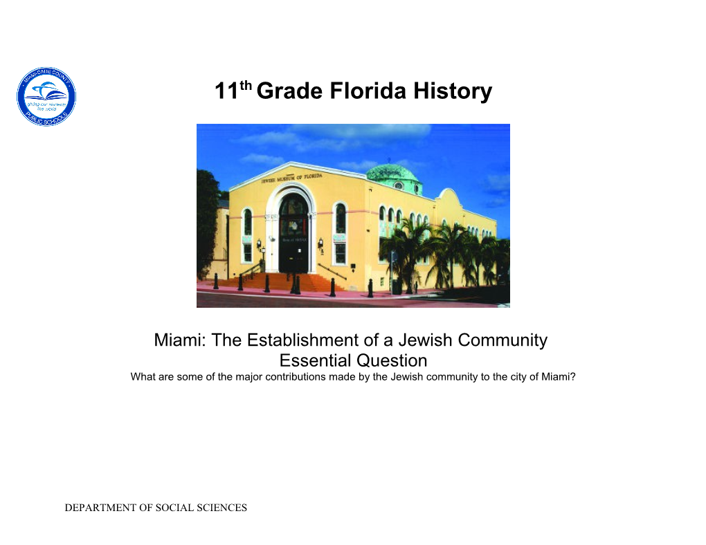 11Th Grade Florida History