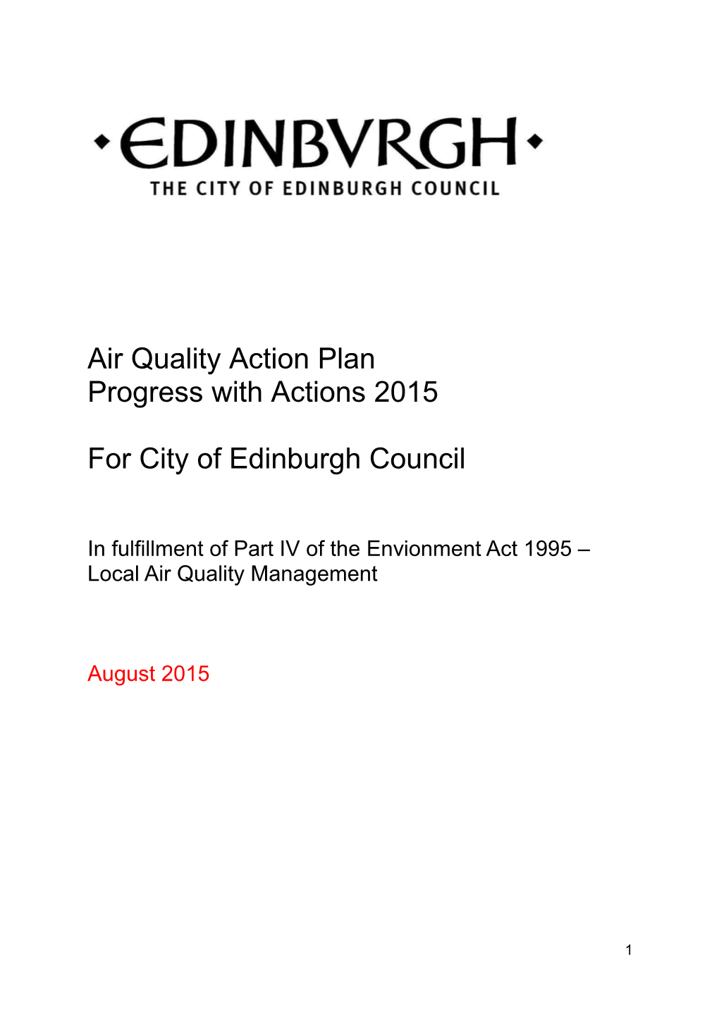 Air Quality Action Plan