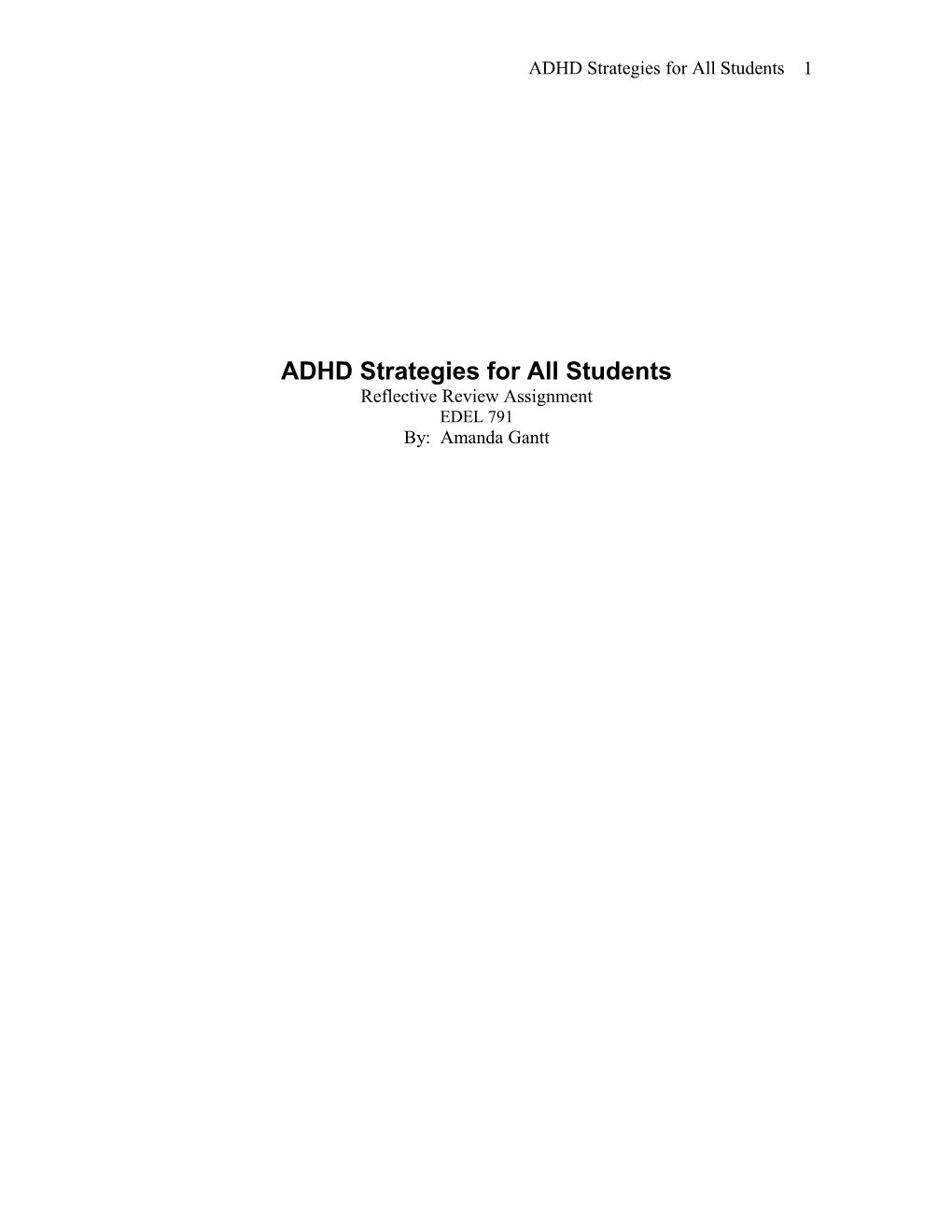 ADHD Strategies For All Students