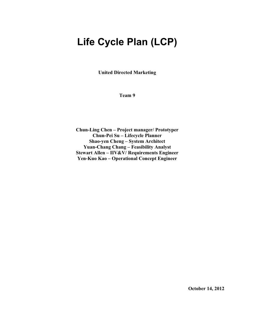 Life Cycle Plan (LCP) s7