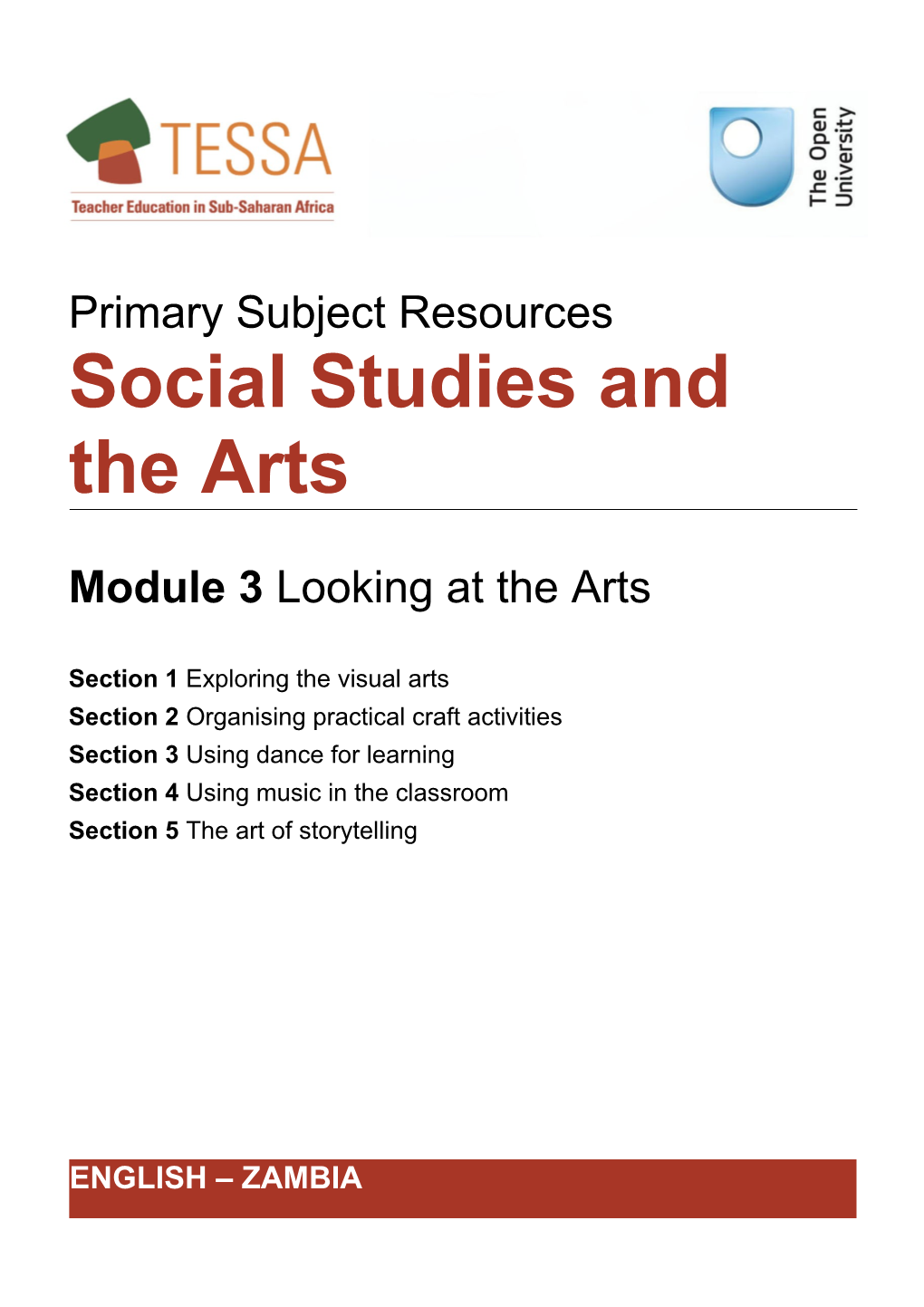 Module 3: Looking at the Arts s1