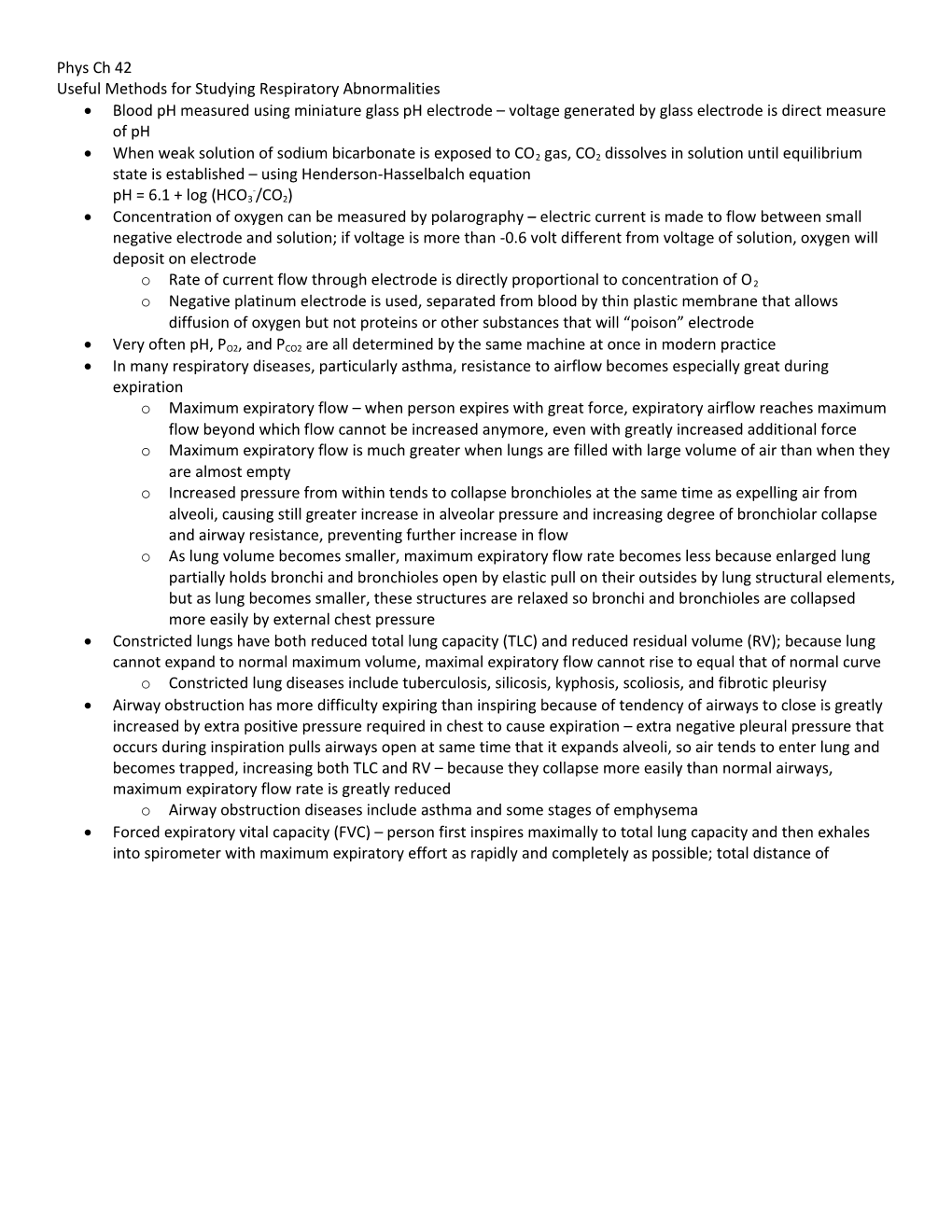 Useful Methods for Studying Respiratory Abnormalities