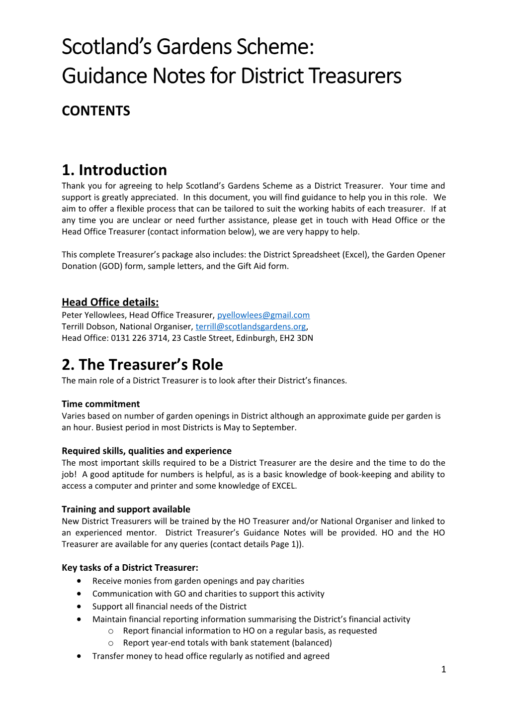 Guidance Notes for District Treasurers