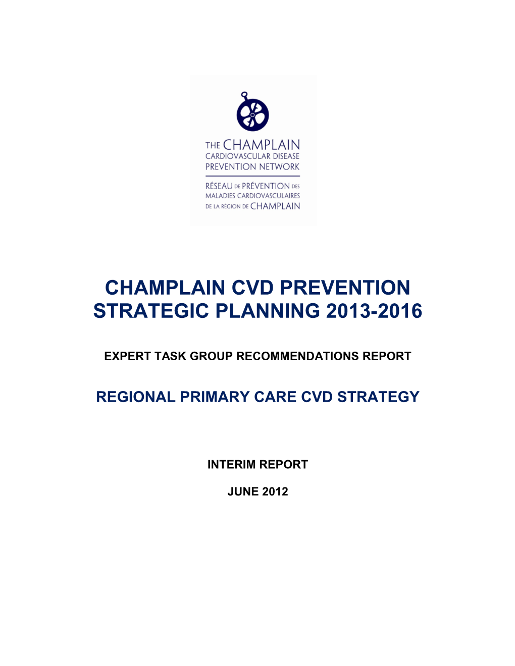 Champlain Cvd Prevention Strategic Planning 2013-2016