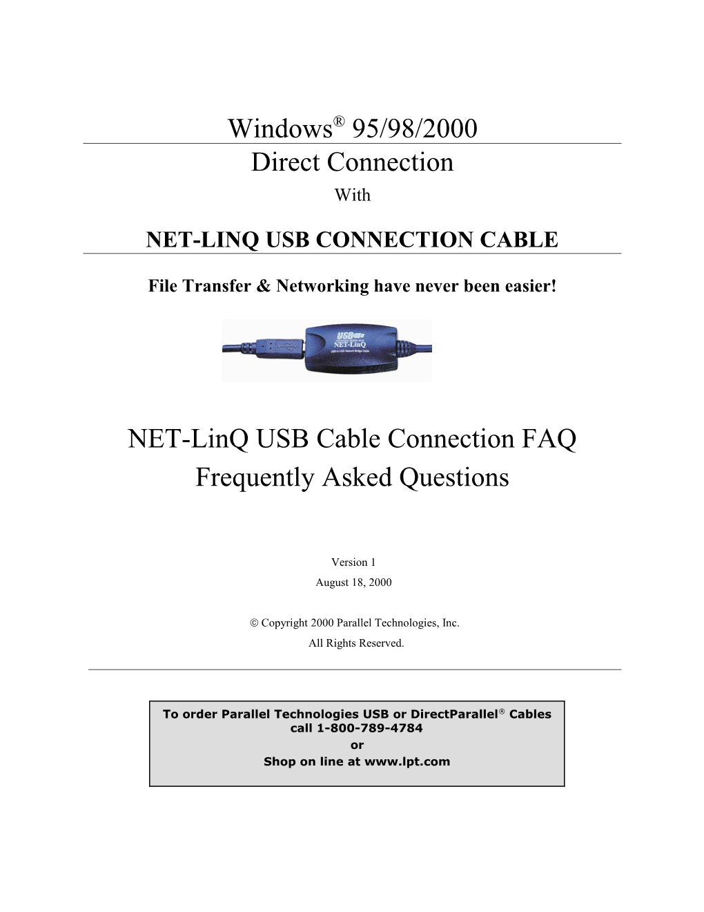 Usb Connection Cable Faq Index