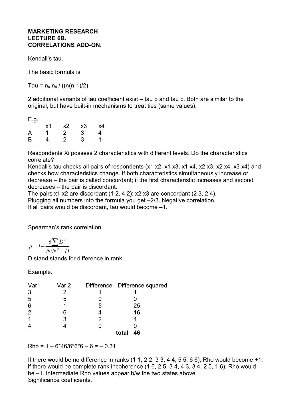 Correlations Add-On