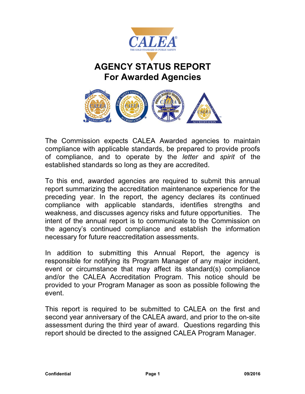 Calea Agency Annual Report