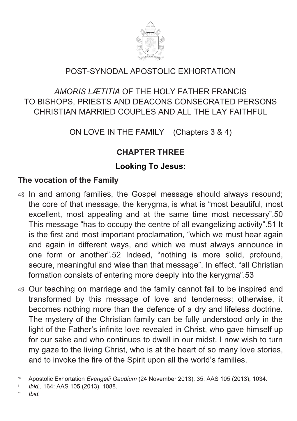 Post-Synodal Apostolic Exhortation