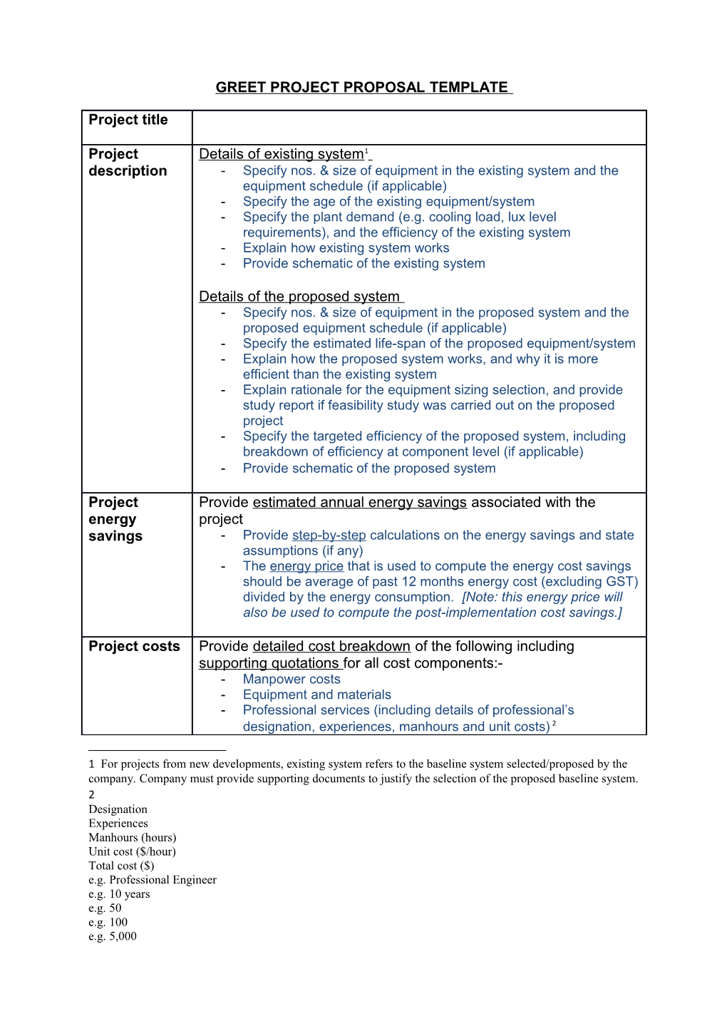 Greet Project Proposal Template