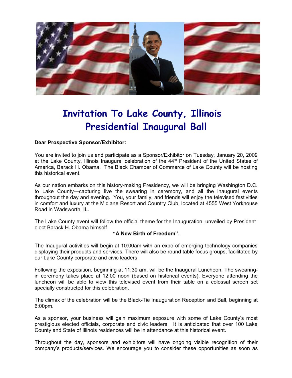 Invitation to Lake County, Illinois