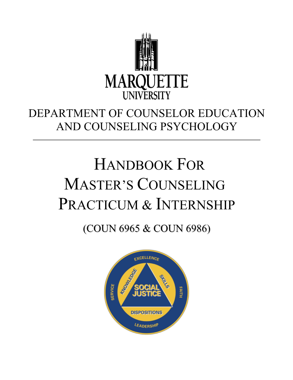 Department of Counselor Education and Counseling Psychology