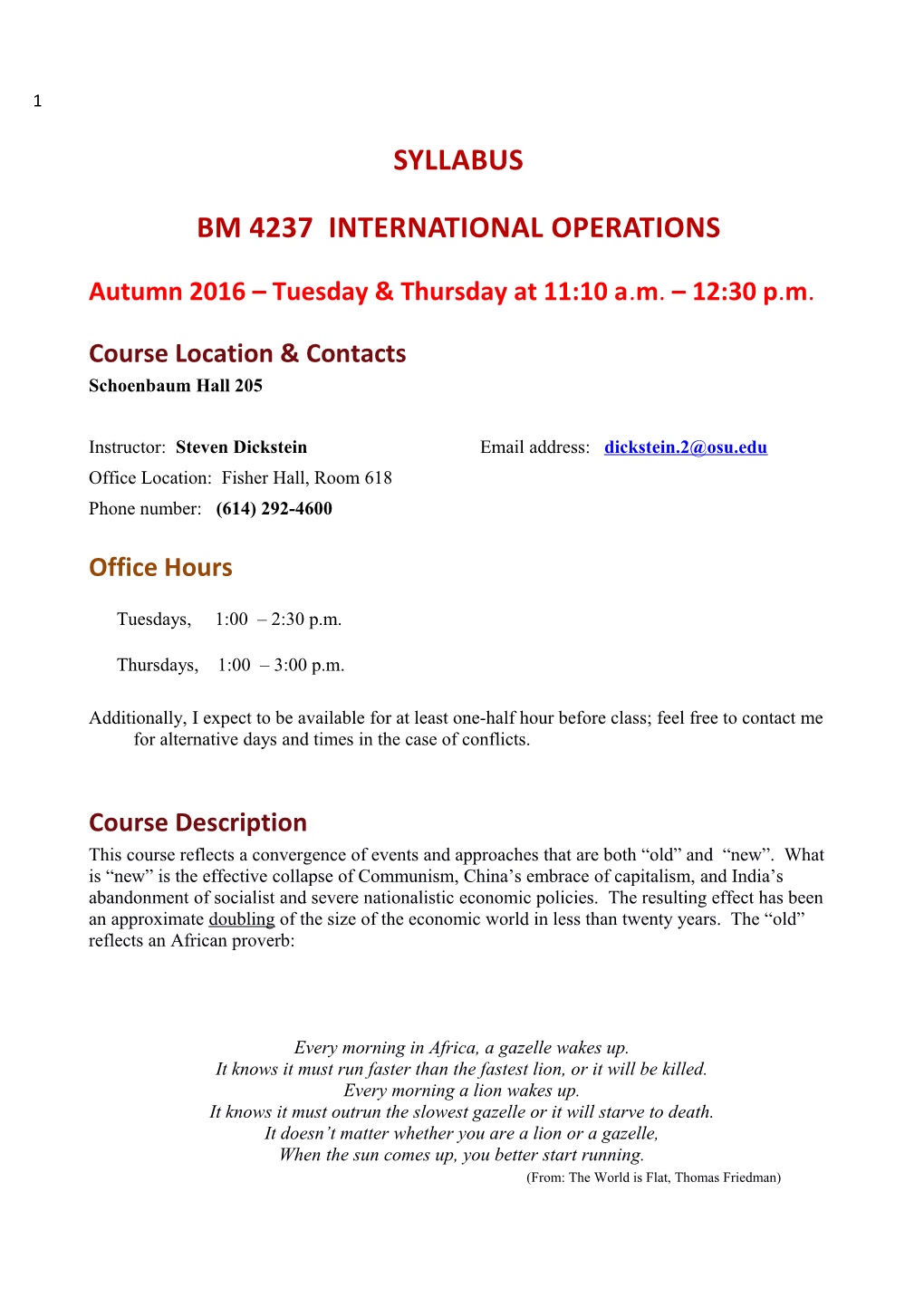 BM 4237 International Operations