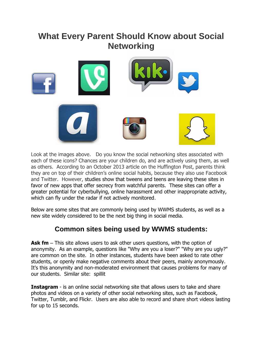 What Every Parent Should Know About Social Networking