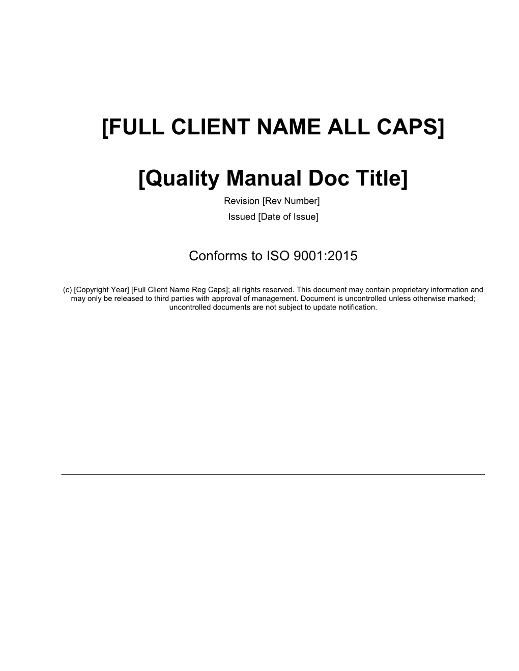 Oxebridge Totally Free ISO 9001 QMS Template Kit s2