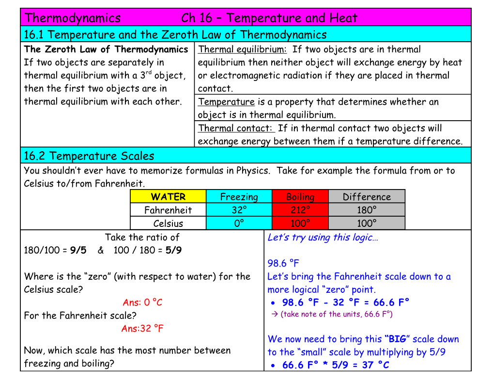 Boddeker's Ch 16 Temperature and Heat (PHY122)
