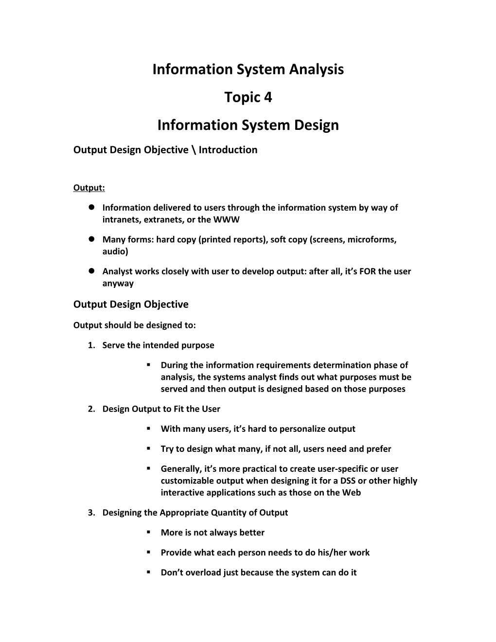 Information System Analysis