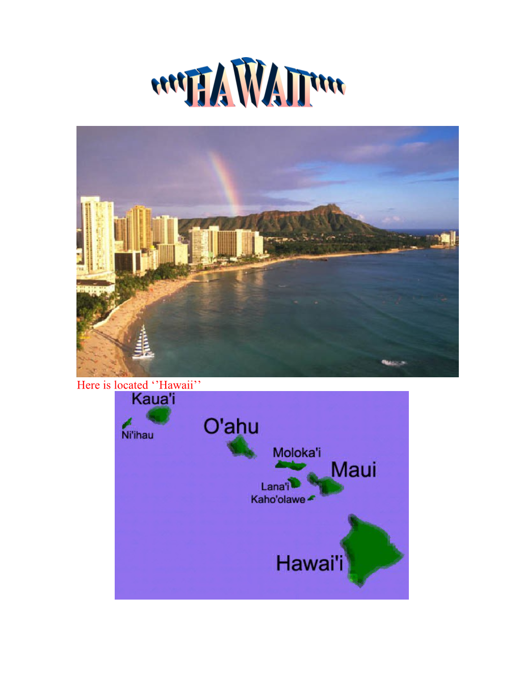 Hawaii Has Differents Places for Example !