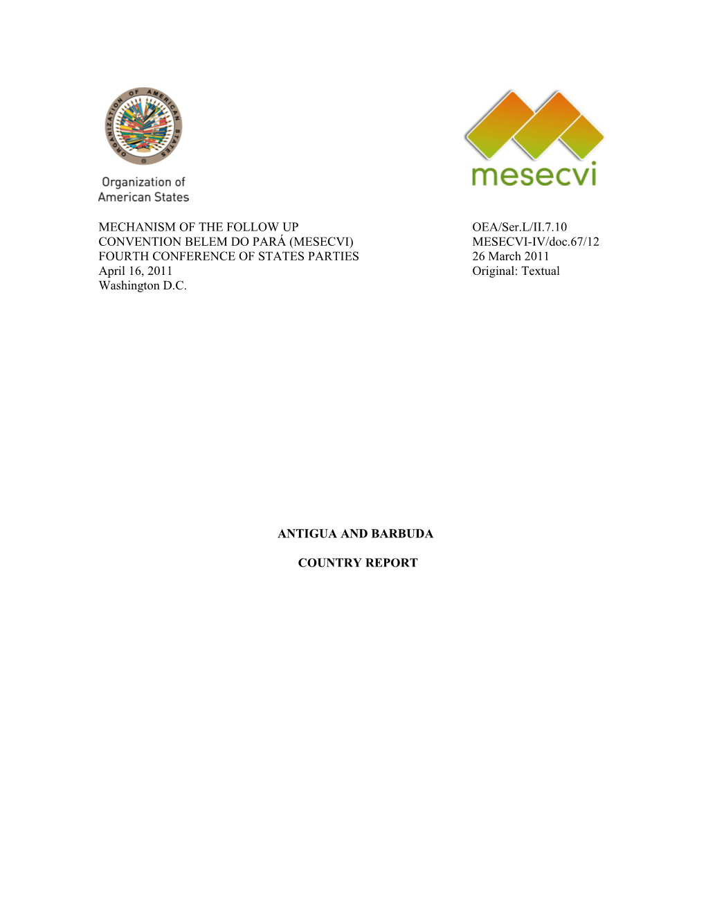 MECHANISM of the FOLLOW UPOEA/Ser.L/II.7.10