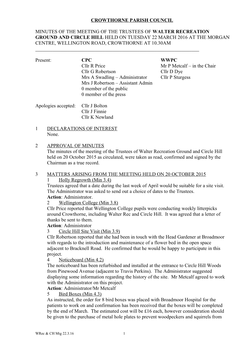 Crowthorne Parish Council s2