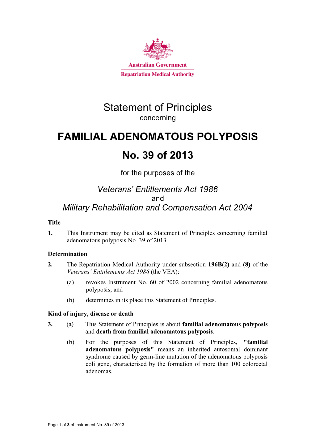 Familial Adenomatous Polyposis