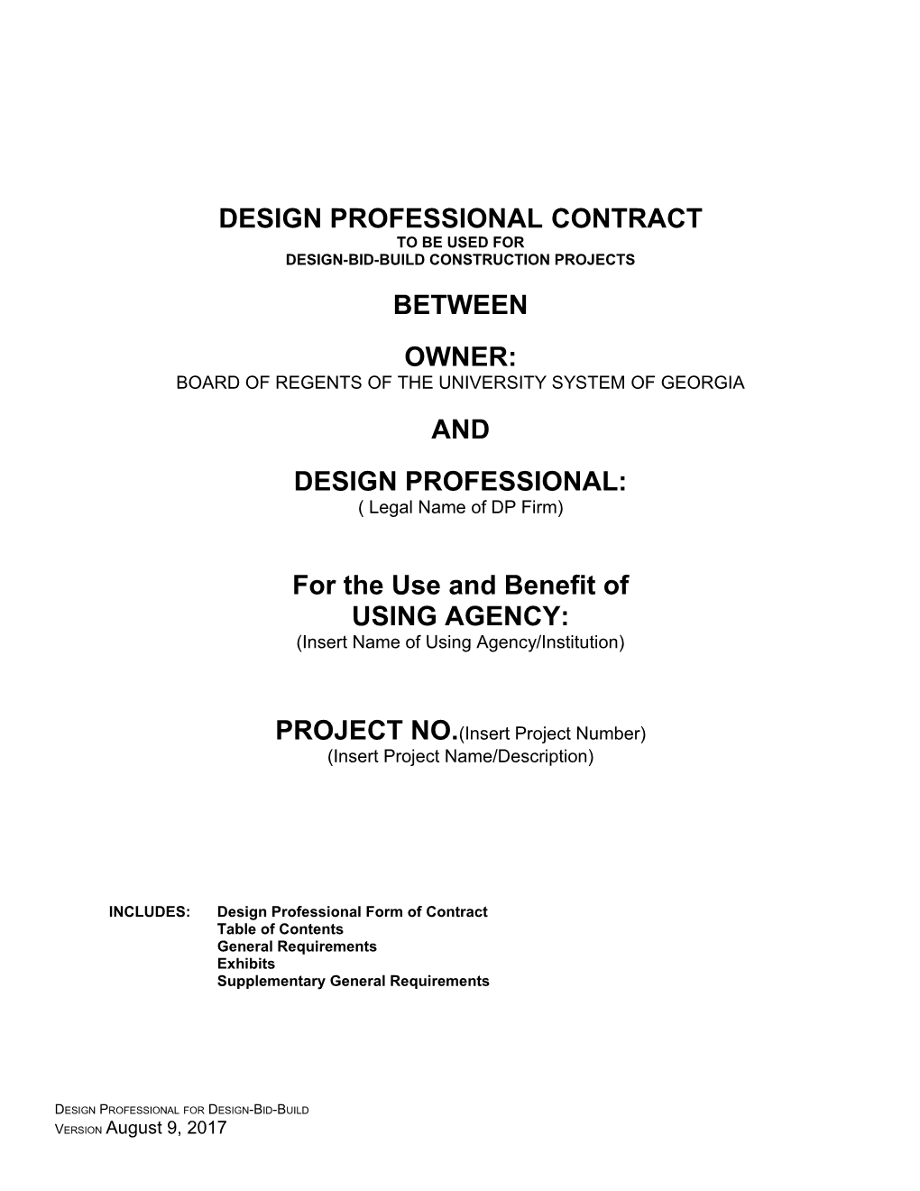 DP Contract for DBB - V 01-20-2012