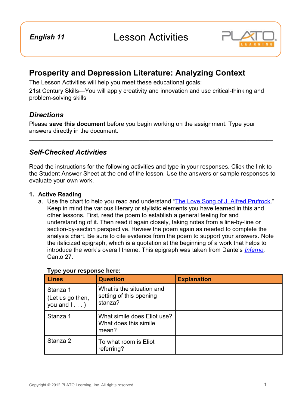 Prosperity and Depression Literature: Analyzing Context